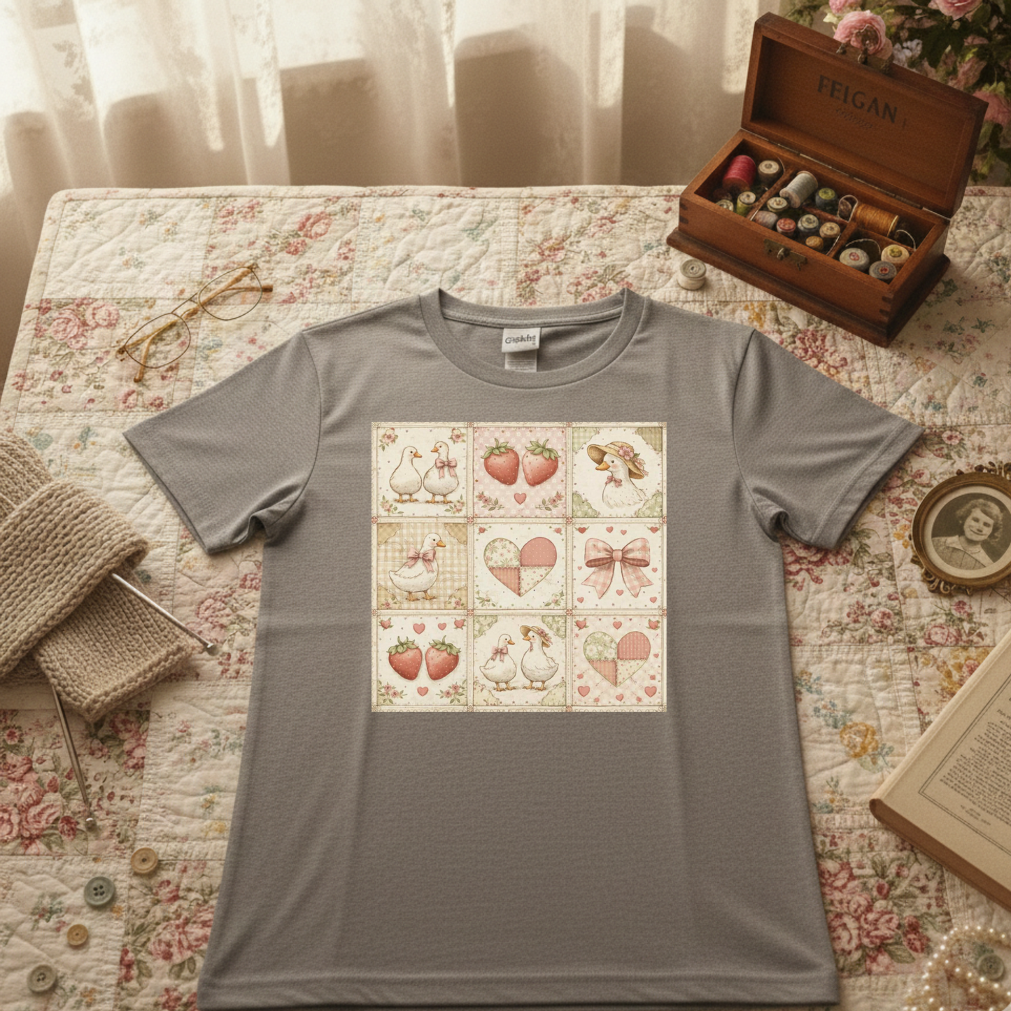 Strawberry Quilt T-shirt