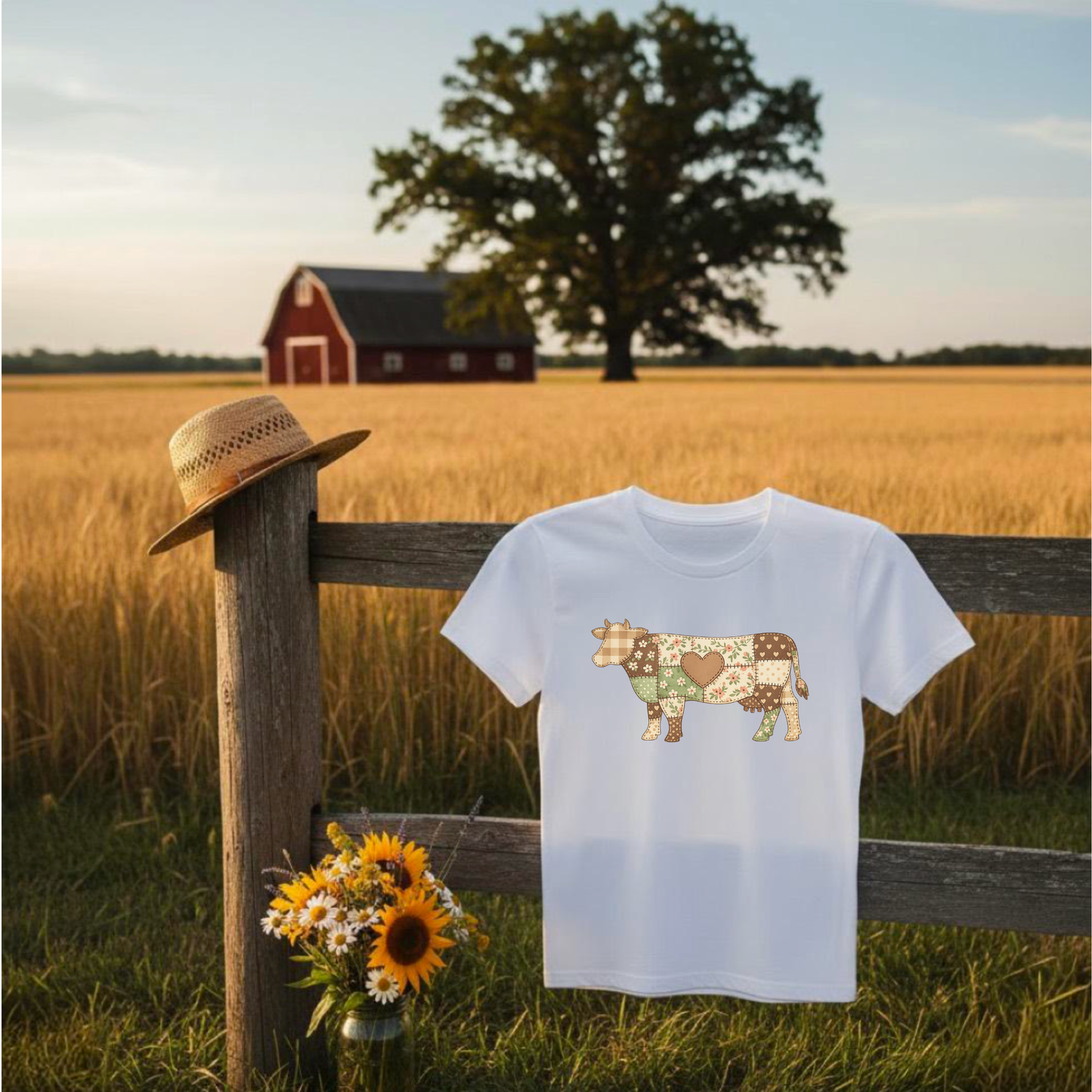 Cow Patchwork T-shirt