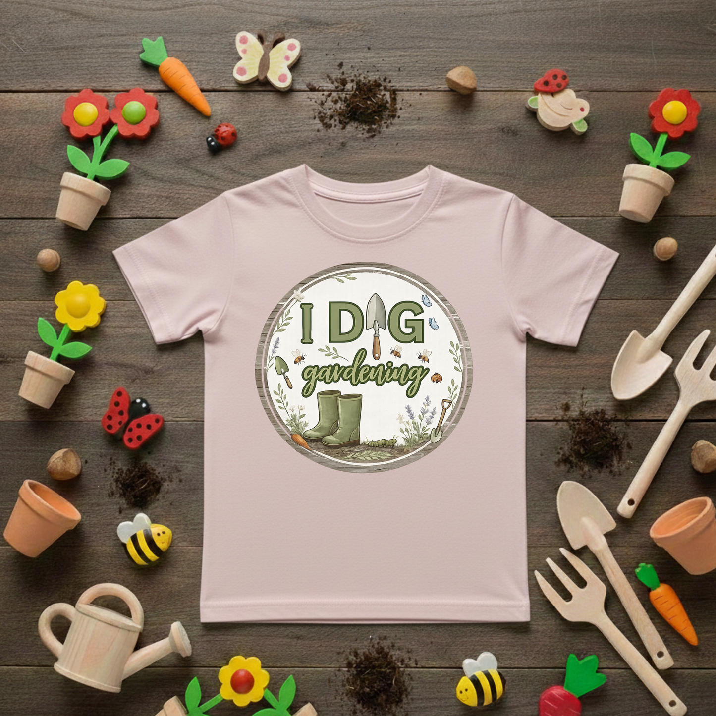 I Dig Gardening Kid's T-shirt