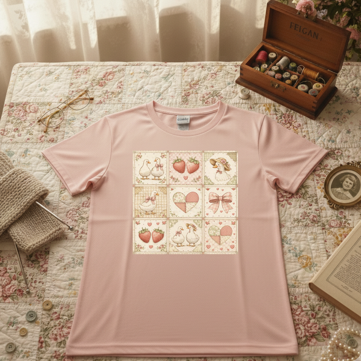 Strawberry Quilt T-shirt