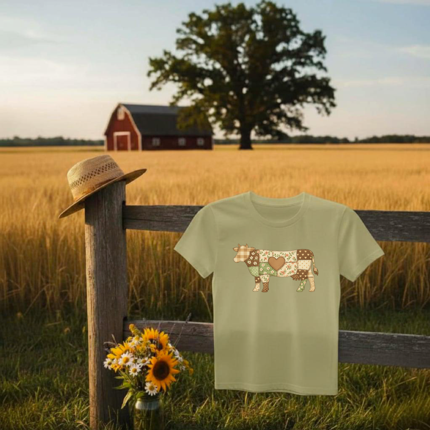 Cow Patchwork T-shirt