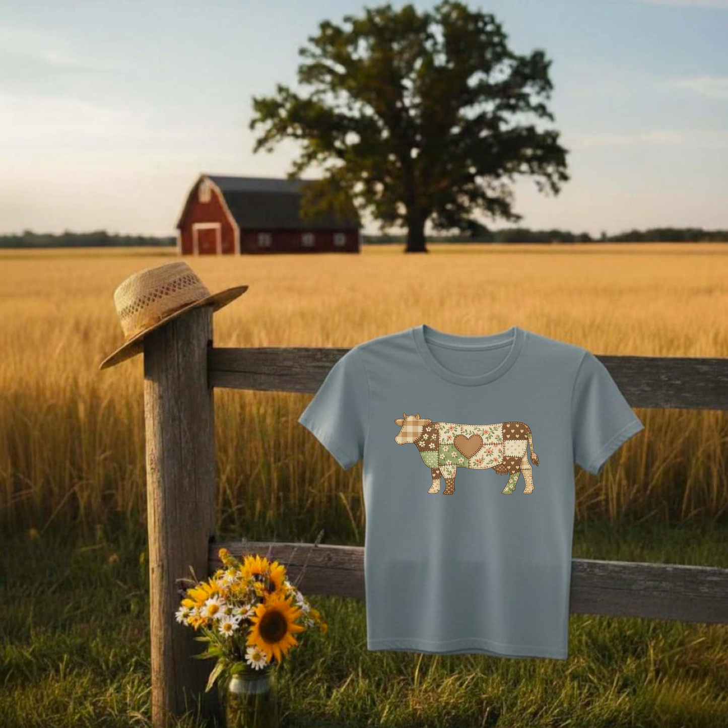 Cow Patchwork T-shirt