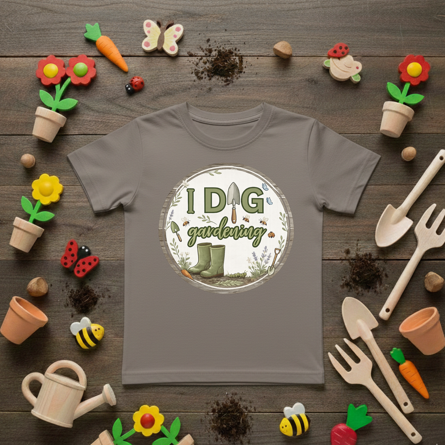 I Dig Gardening Kid's T-shirt