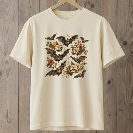 Bat Floral T-Shirt