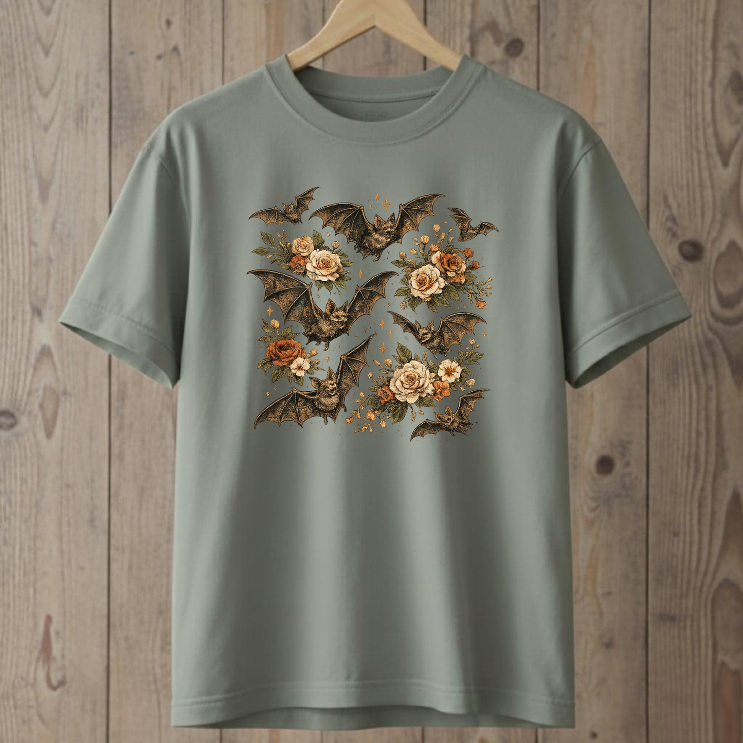 Bat Floral T-Shirt
