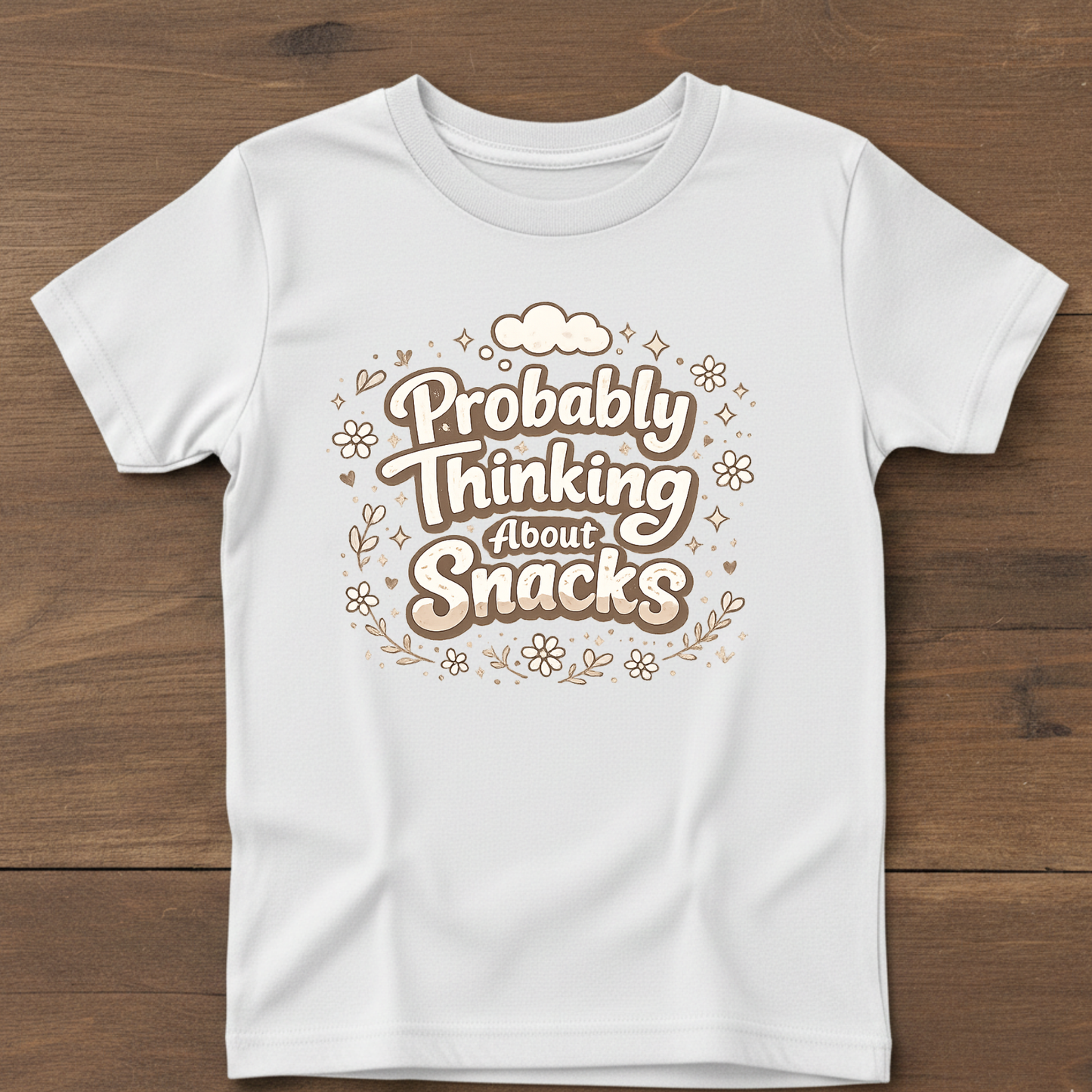 Thinking About Snacks Kids Tee