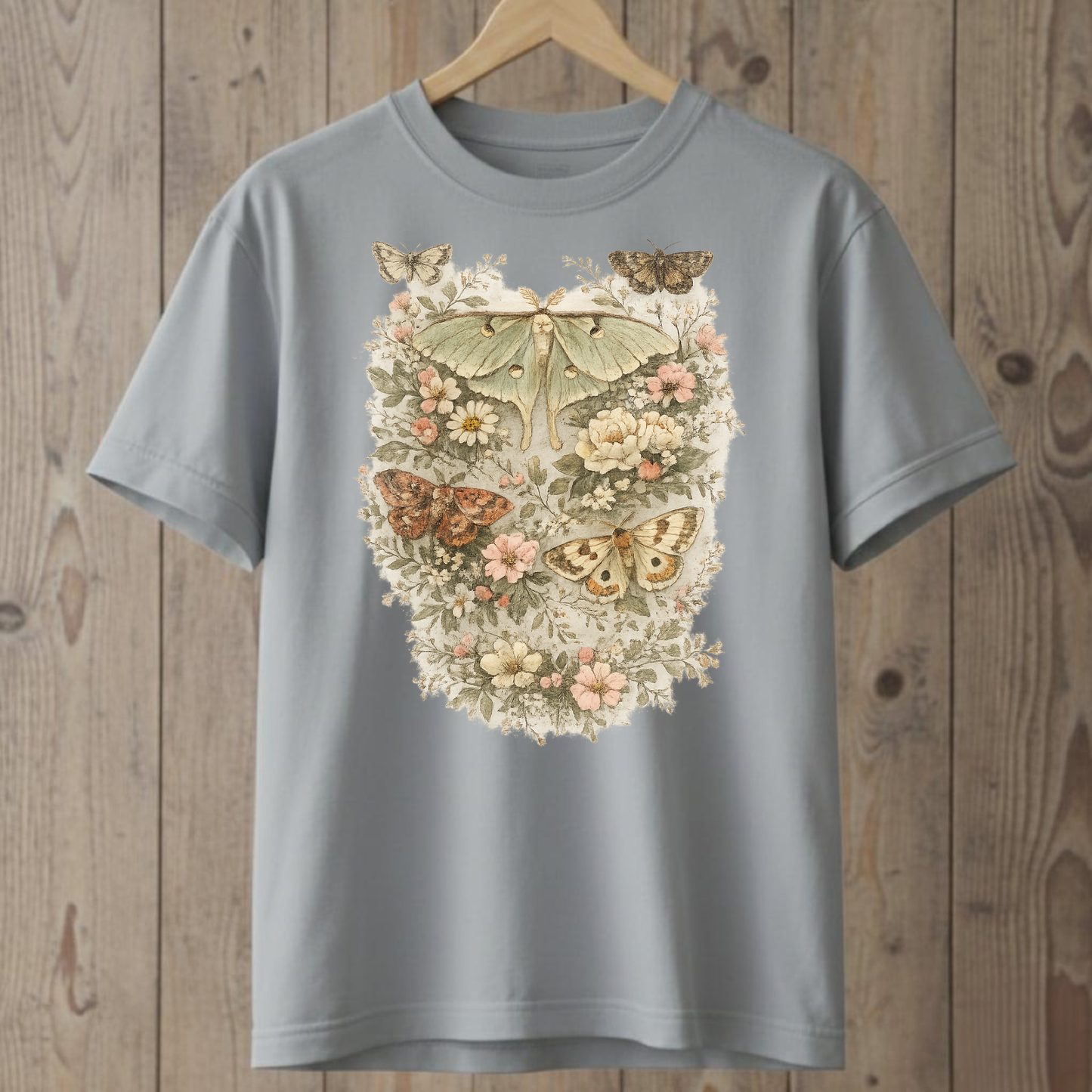 Moth Floral  T-Shirt