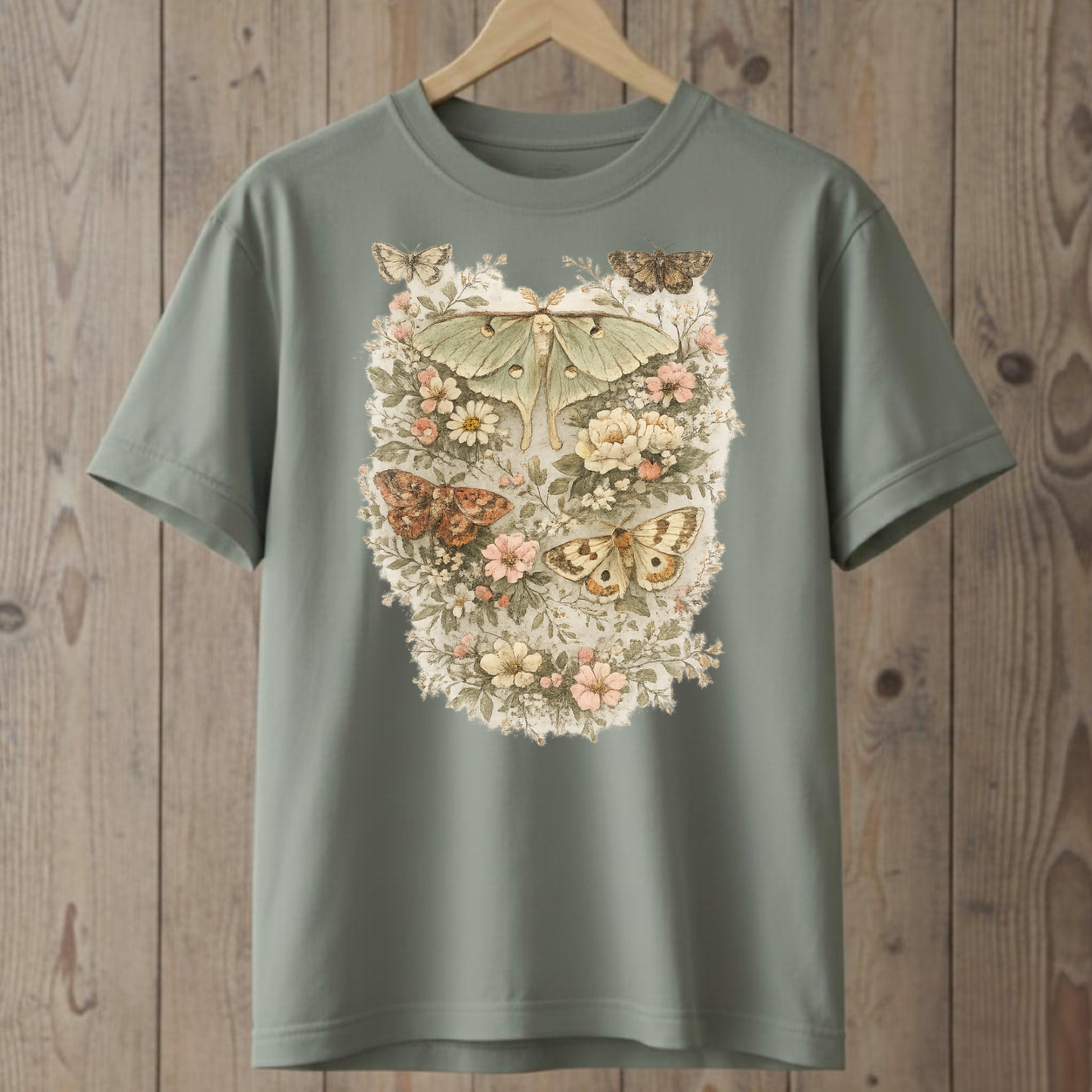 Moth Floral  T-Shirt