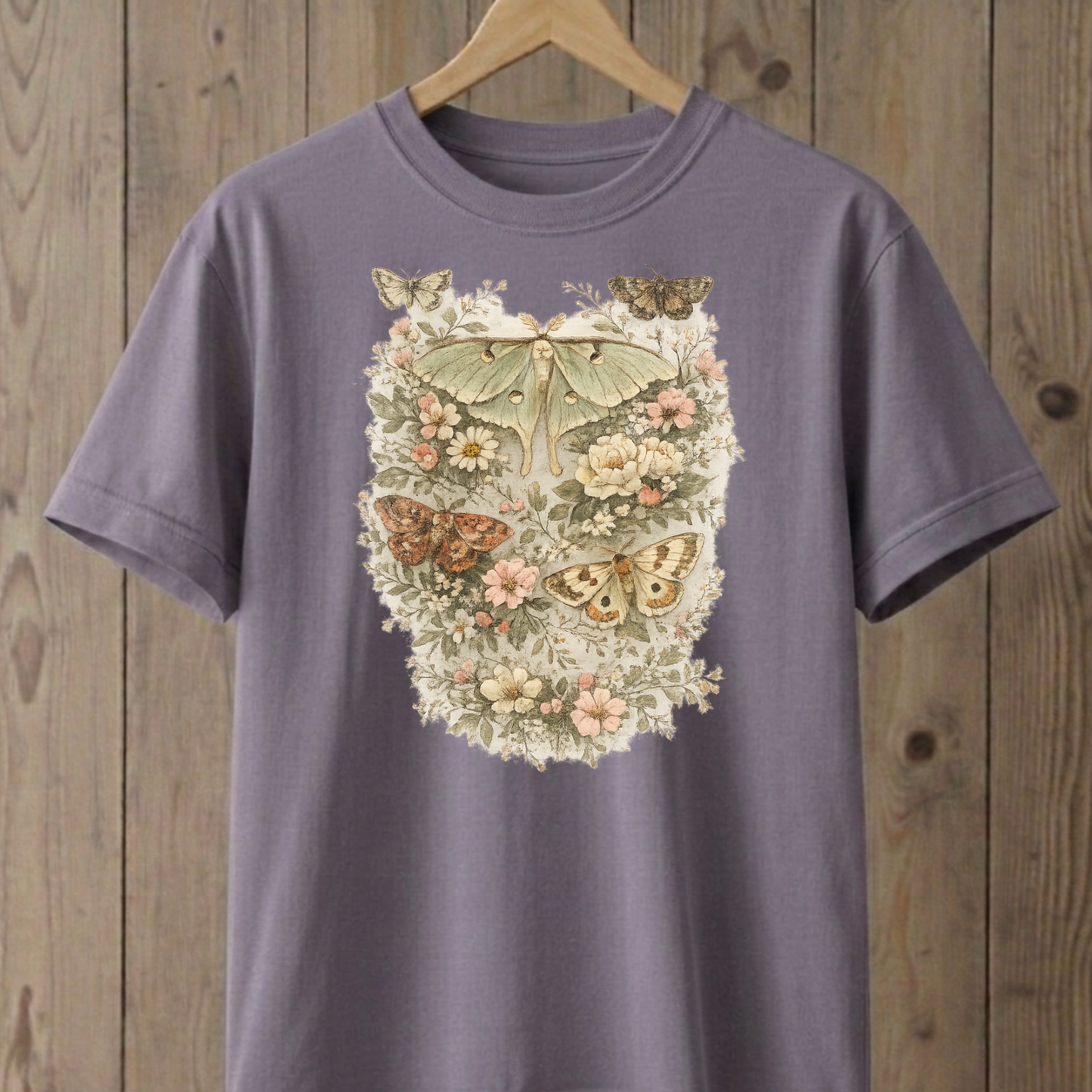Moth Floral  T-Shirt