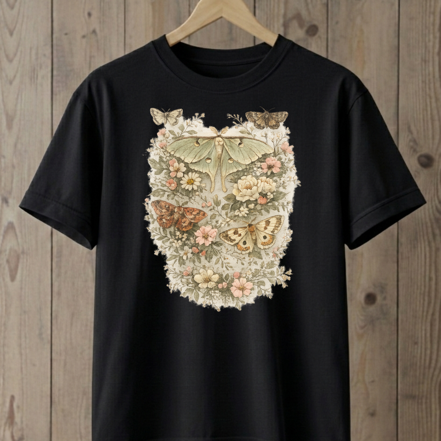 Moth Floral  T-Shirt