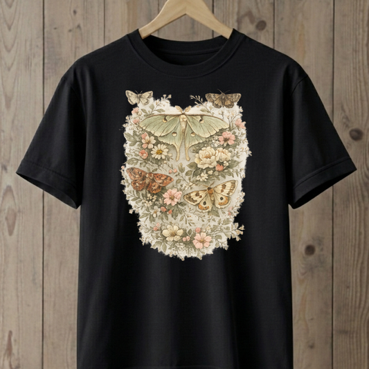 Moth Floral  T-Shirt